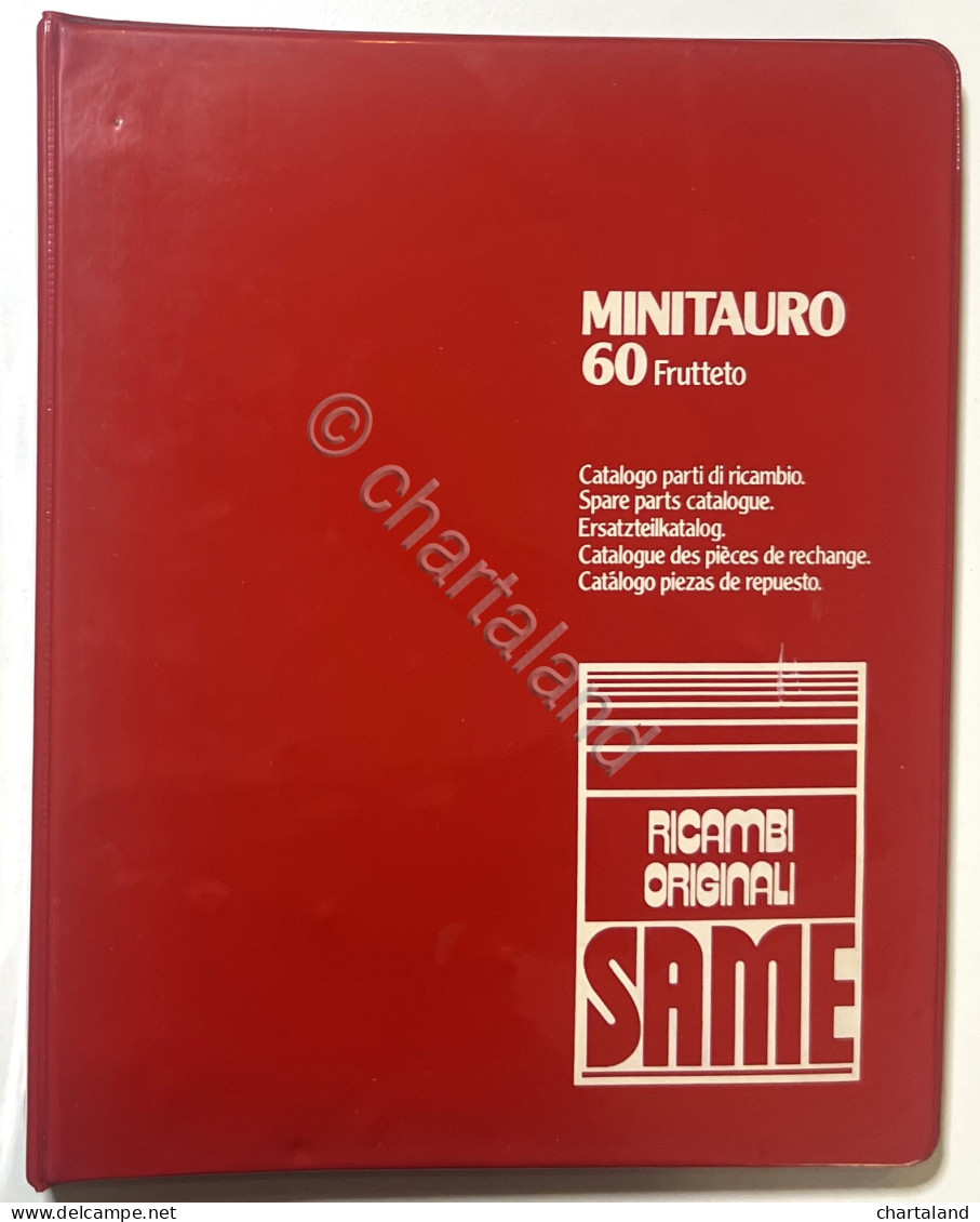 Catalogo Parti Di Ricambio Originali SAME Trattori - Minitauro 60 Frutteto 1980 - Otros & Sin Clasificación