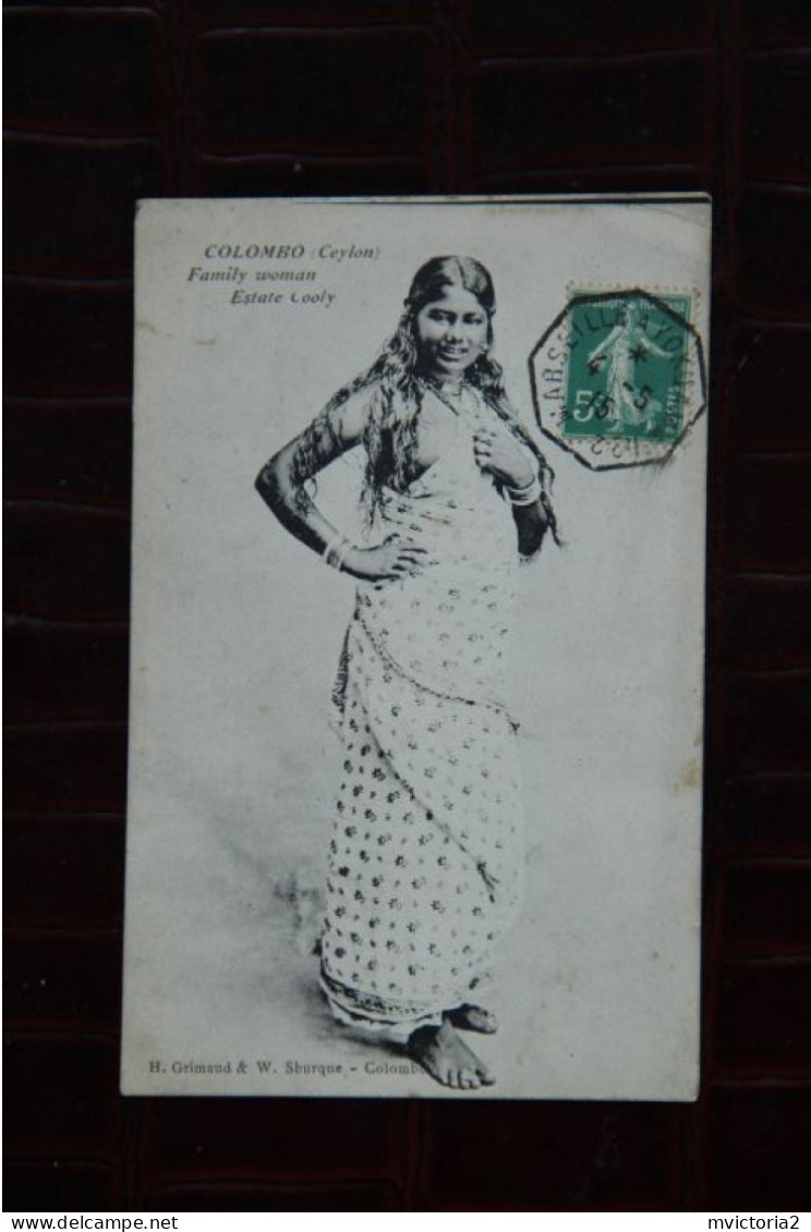 SRI LANKA ( CEYLON ) - COLOMBO : Family Woman - Sri Lanka (Ceylon)