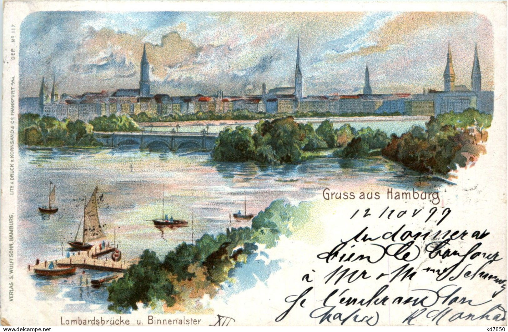 Gruss Aus Hamburg - Litho - Sonstige & Ohne Zuordnung