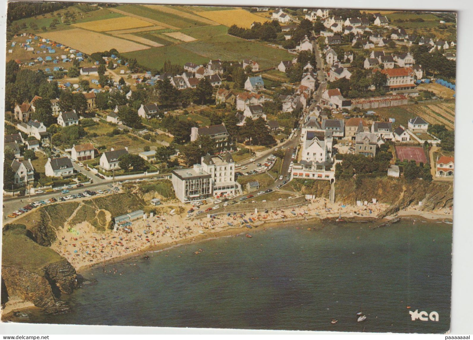 LE POULDU  LA PLAGE DES GRANDS SABLES ET LES HOTELS - Le Pouldu