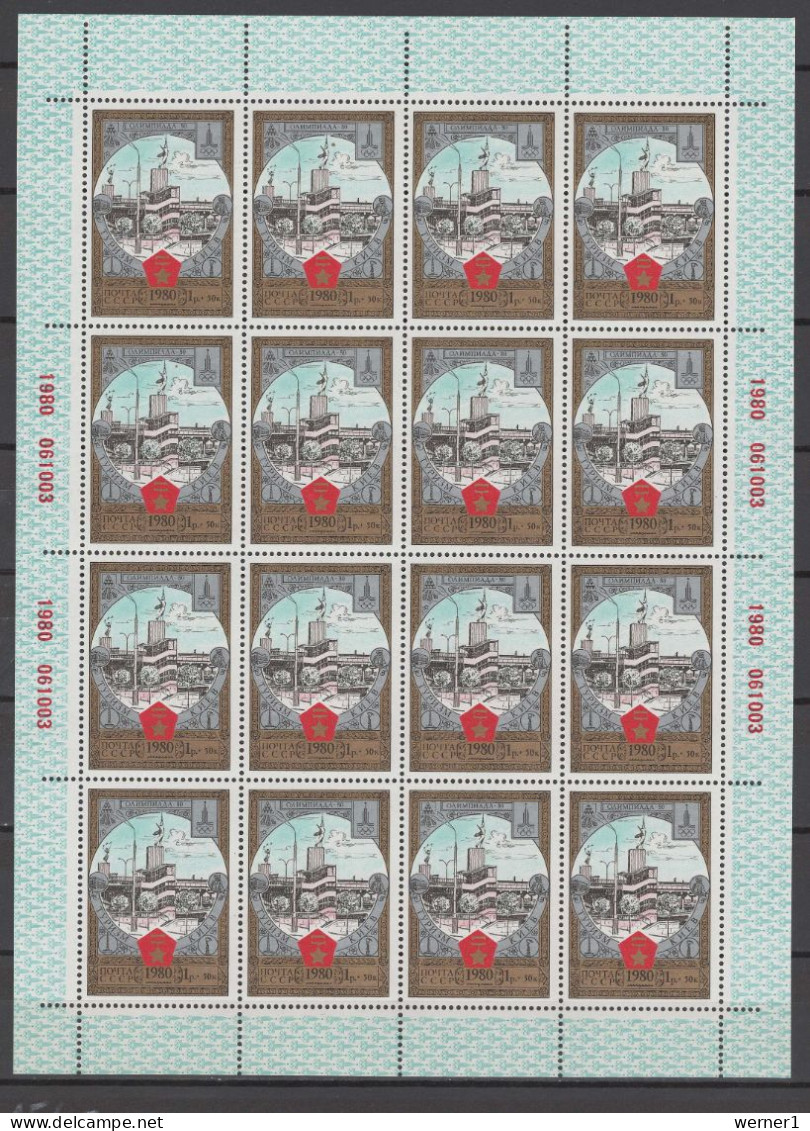 USSR Russia 1980 Olympic Games Moscow, Tourism set of 10 sheetlets MNH