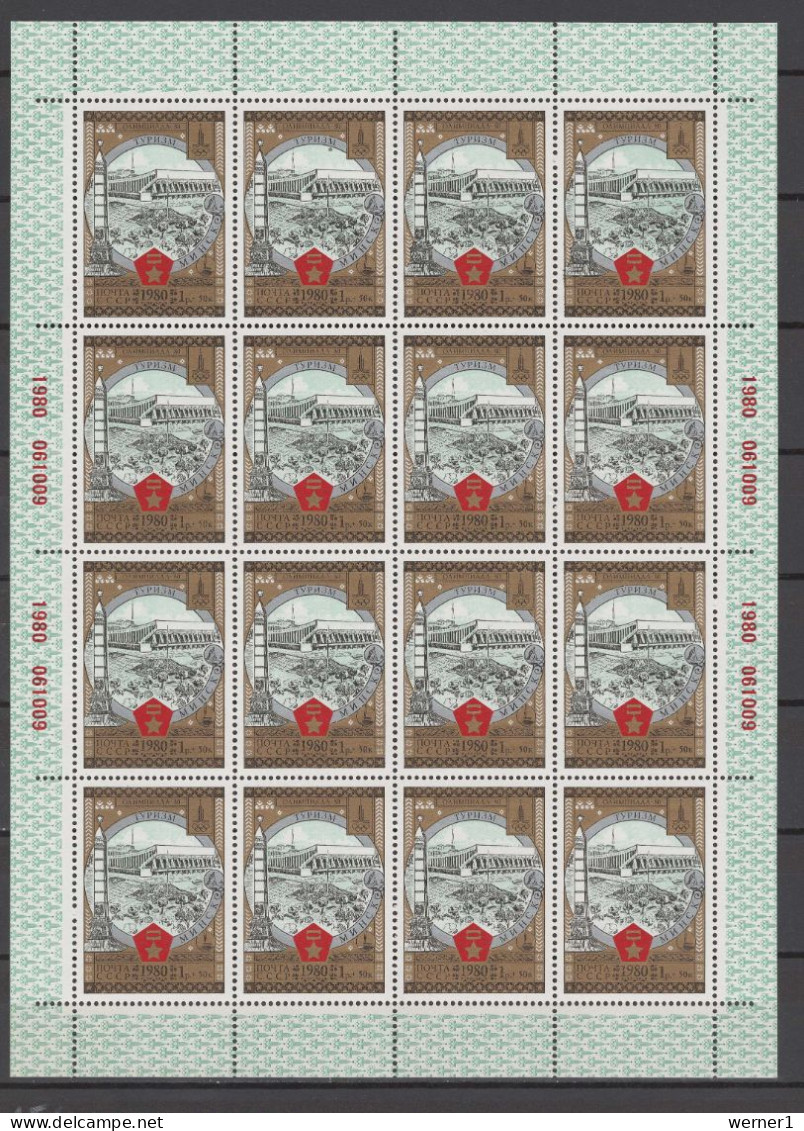 USSR Russia 1980 Olympic Games Moscow, Tourism set of 10 sheetlets MNH