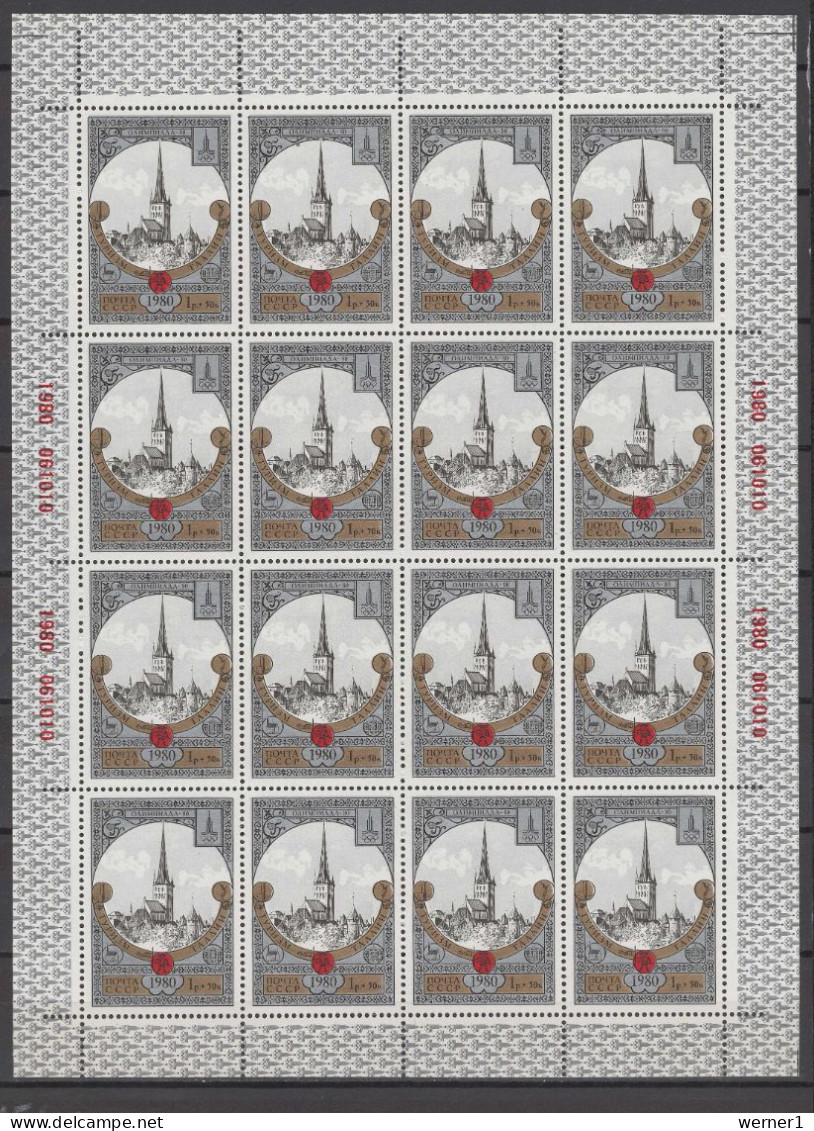 USSR Russia 1980 Olympic Games Moscow, Tourism set of 10 sheetlets MNH