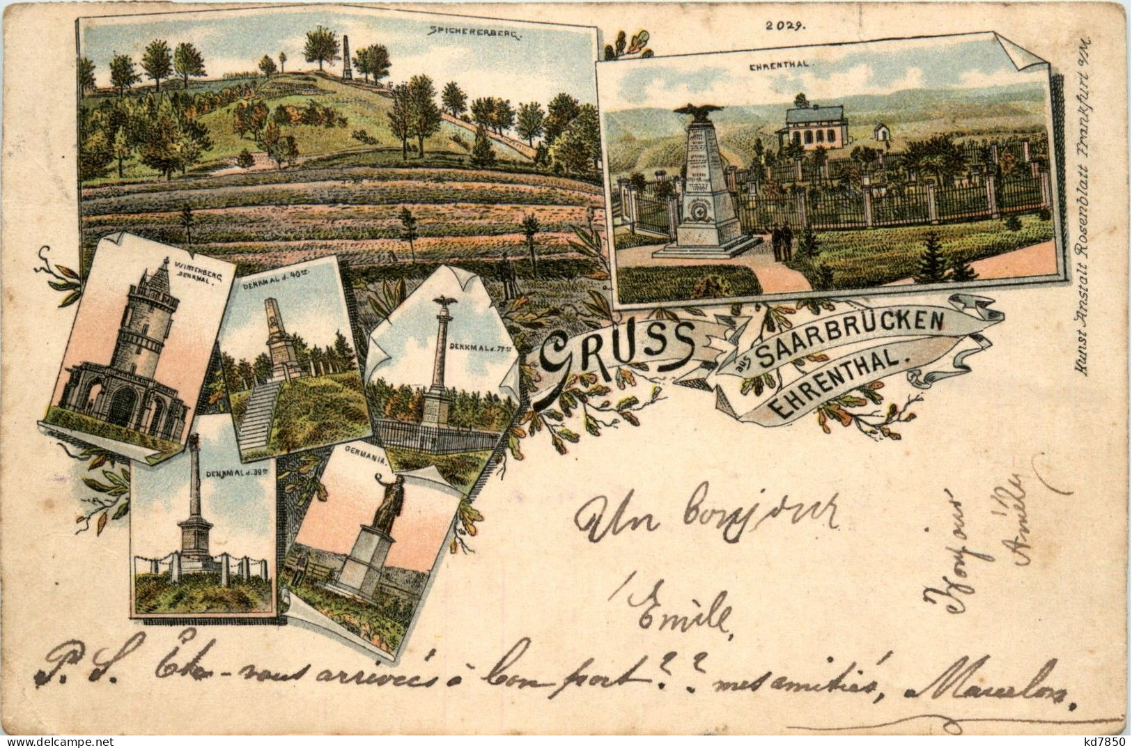 Gruss AusSaarbrücken Ehrental - Litho - Saarbrücken