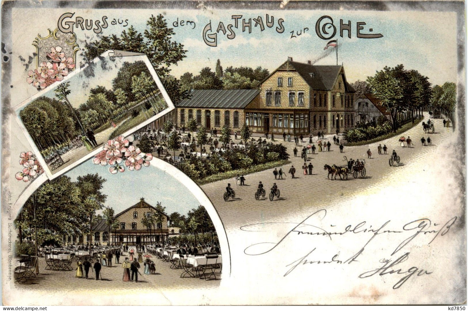 Langenhorn - Gruss Aus Dem Gasthaus Ohe - Litho - Andere & Zonder Classificatie