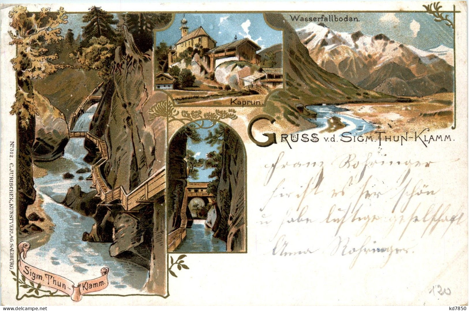 Gruss Von Der Sigmund Thun Klamm - Litho - Sonstige & Ohne Zuordnung