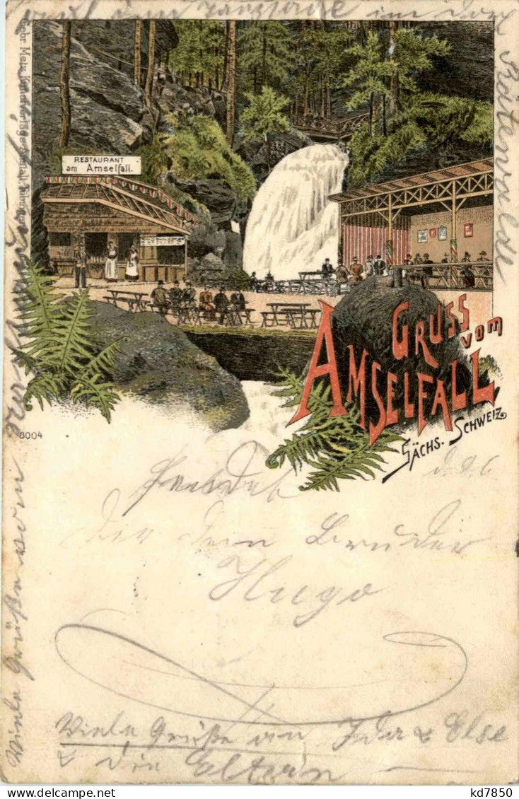 Gruss Vom Amselfall - Litho - Other & Unclassified