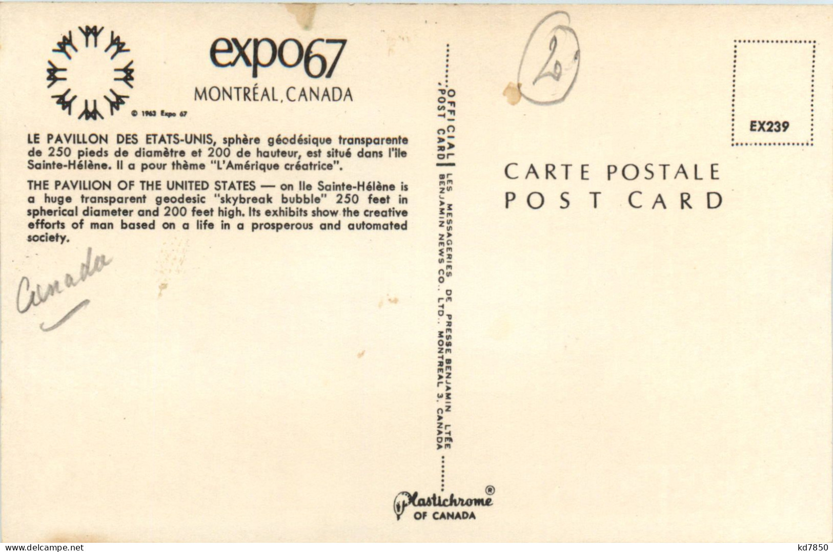 Montreal - Expo 67 - Altri & Non Classificati