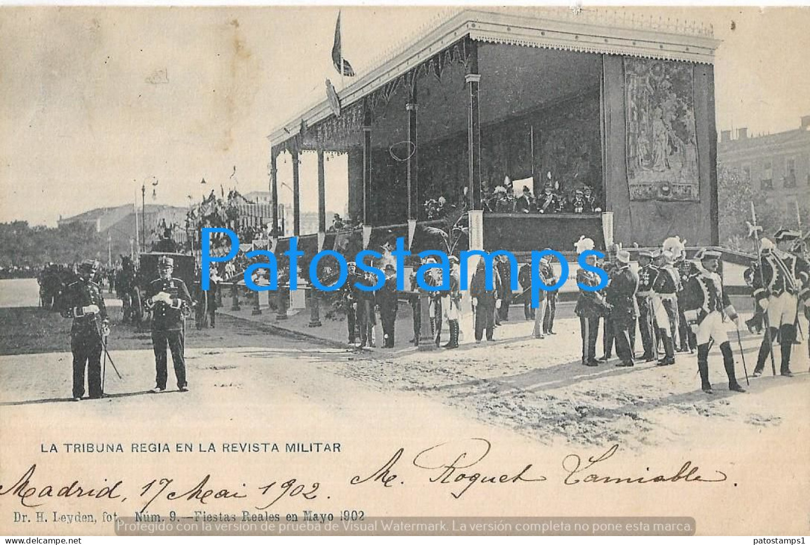 228906 SPAIN ESPAÑA TRIBUNA REGIA EN LA REVISTA MILITAR POSTAL POSTCARD - Other & Unclassified