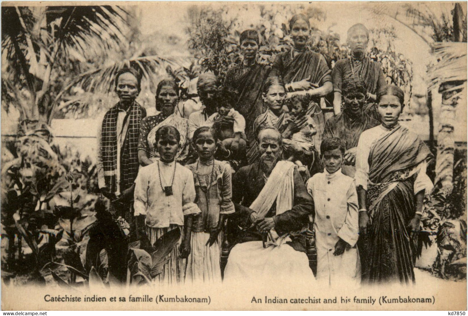 Catechiste Indien Et Sa Famille - Kumbakonam - Inde