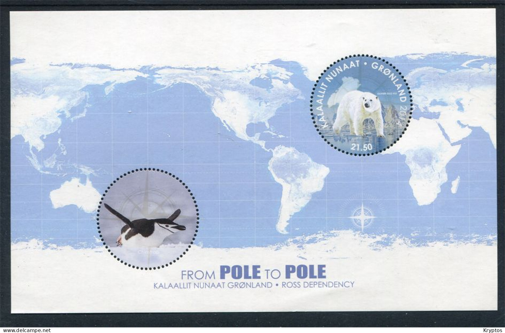 Greenland 2014. "FFrom Pole To Pole - Block  MNH** - Blocks & Kleinbögen