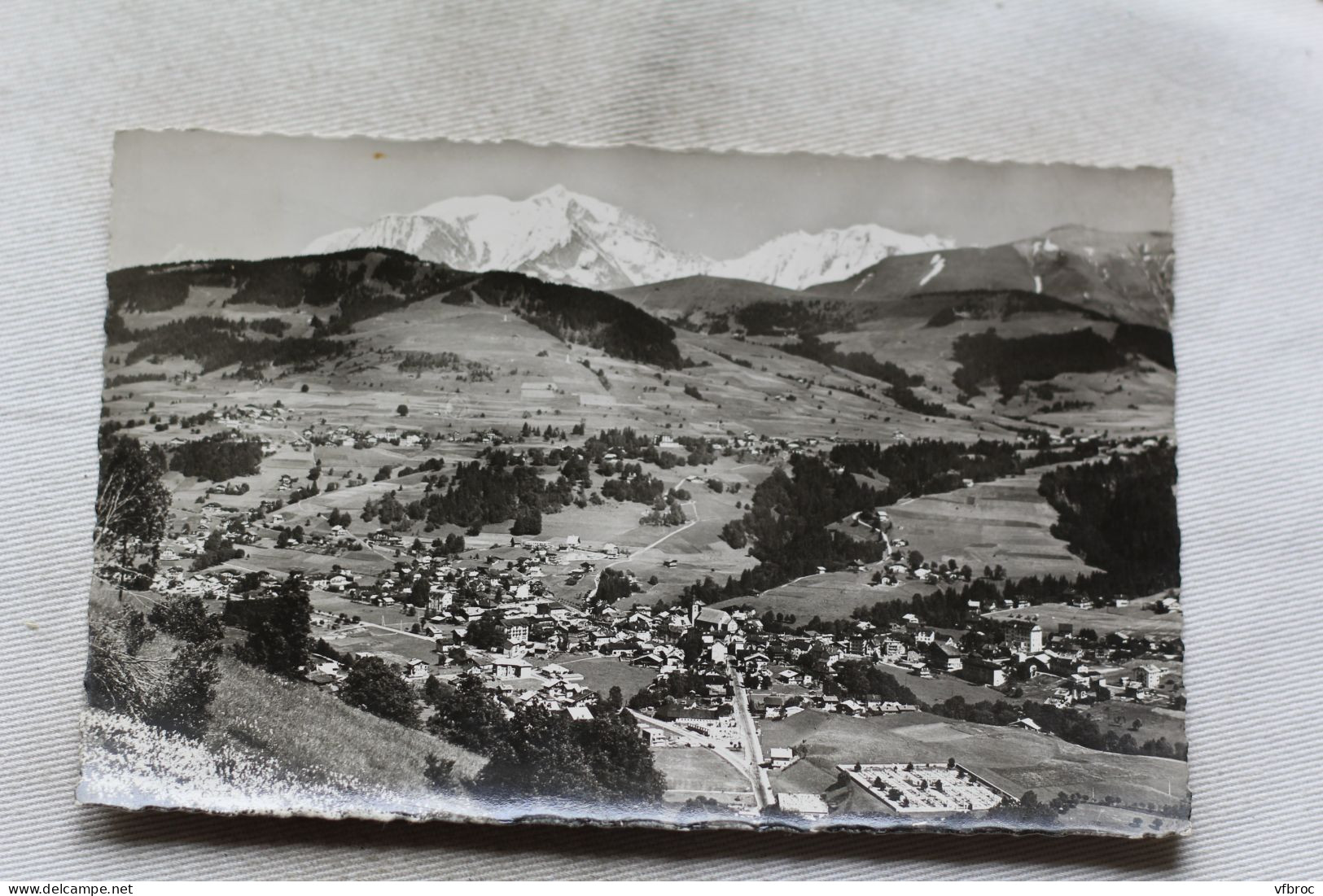 N784, Cpsm 1952, Megève, Vue Générale Et Le Mont Blanc, Haute Savoie 74 - Megève
