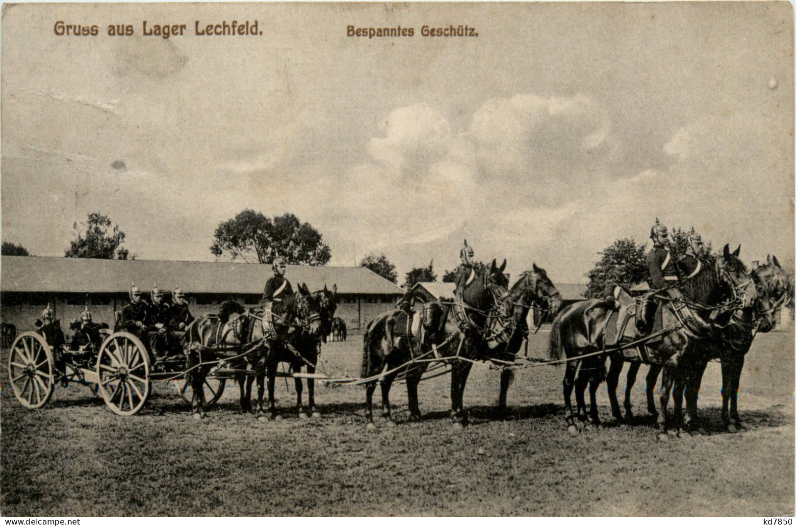 Lager Lechfeld, Grüsse, Bespanntes Geschütz - Augsburg