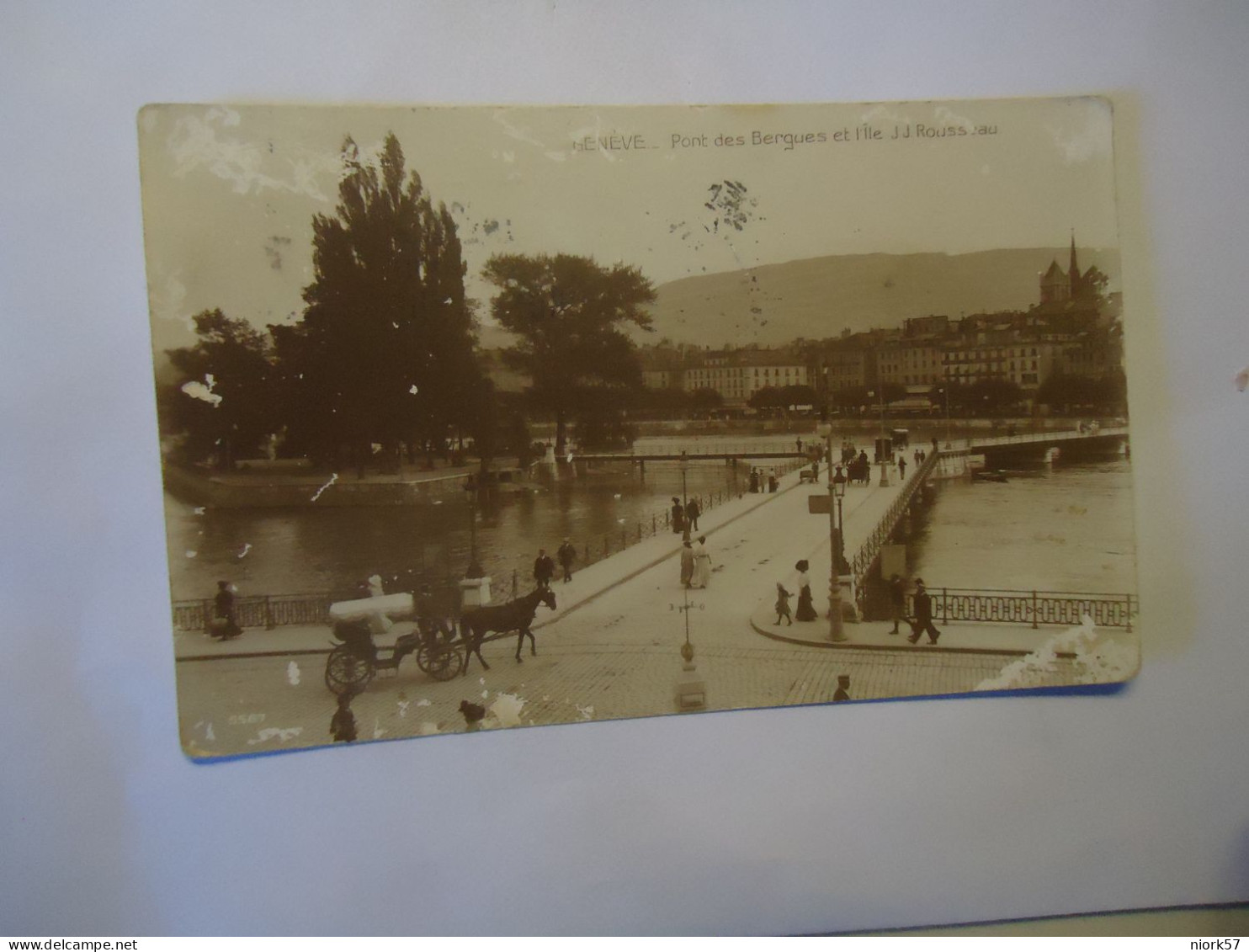 SWITZERLAND   POSTCARDS GENEVE PONT DES  BERQUES 1922 - Other & Unclassified