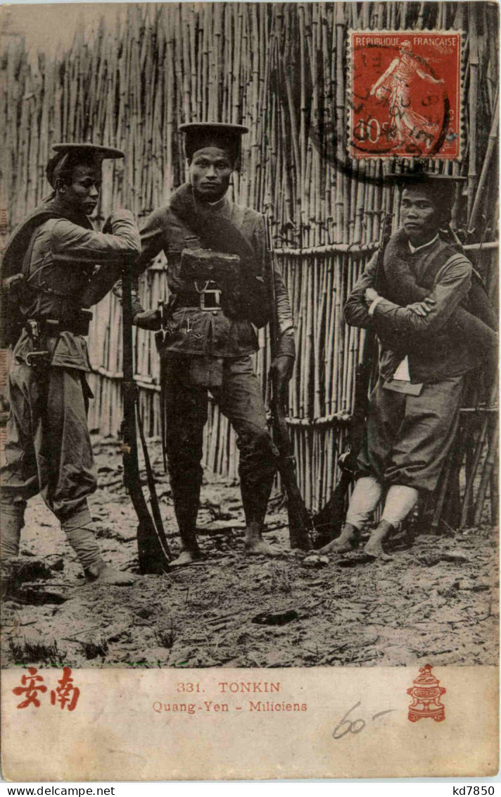 Tonkin - Quang-Yen - Miliciens - Vietnam
