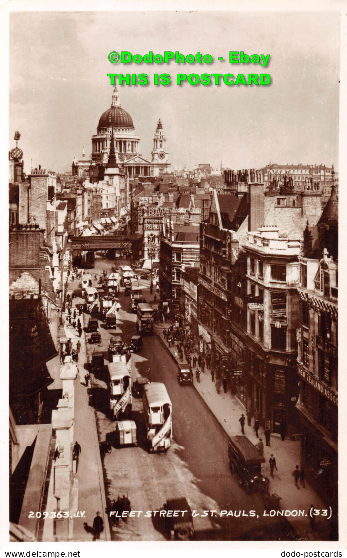 R419830 London. Fleet Street And St. Paul. Valentine. RP - Autres & Non Classés