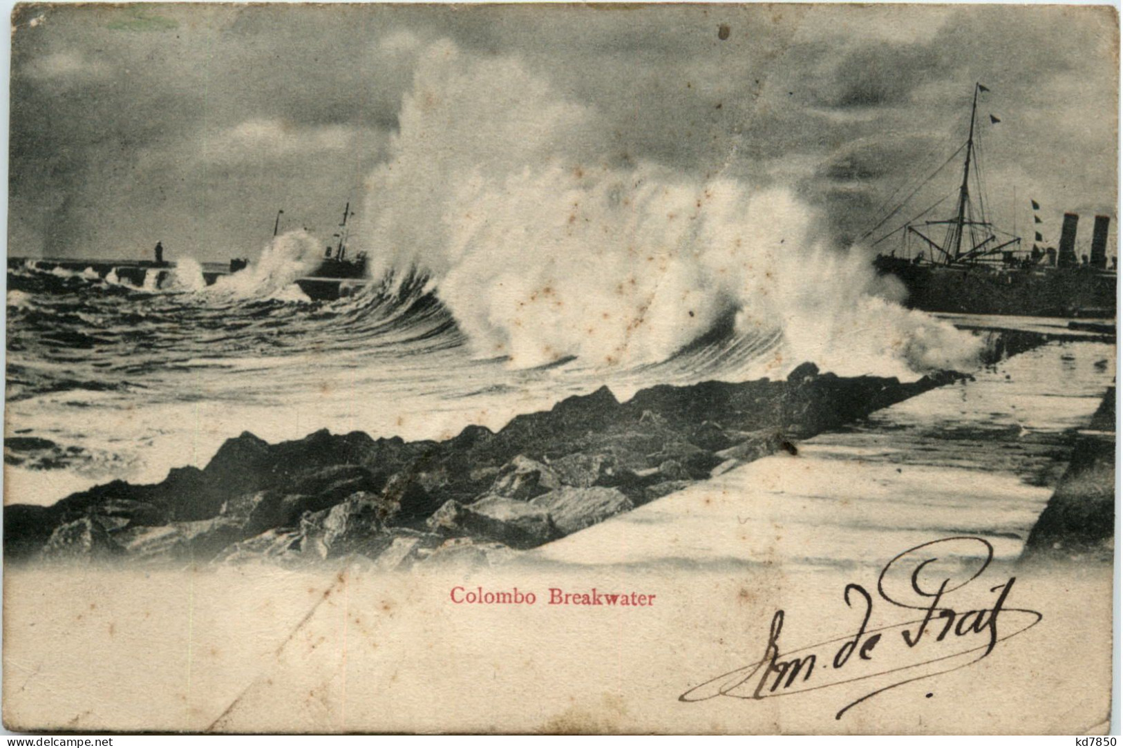 Colombo Breakwater - Ceylon - Sri Lanka (Ceilán)