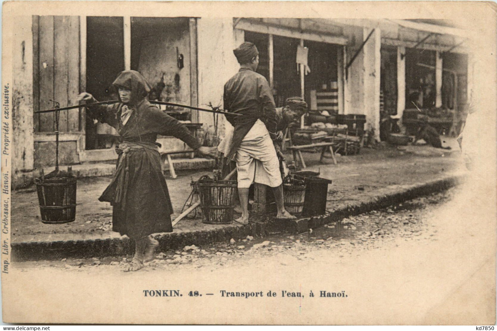 Tonkin - Transport De L Eau Hanoi - Vietnam