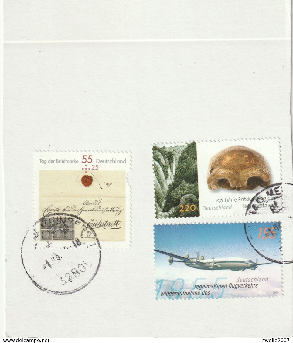 Letter Part Of Cover 3 Stamps - Brieven En Documenten