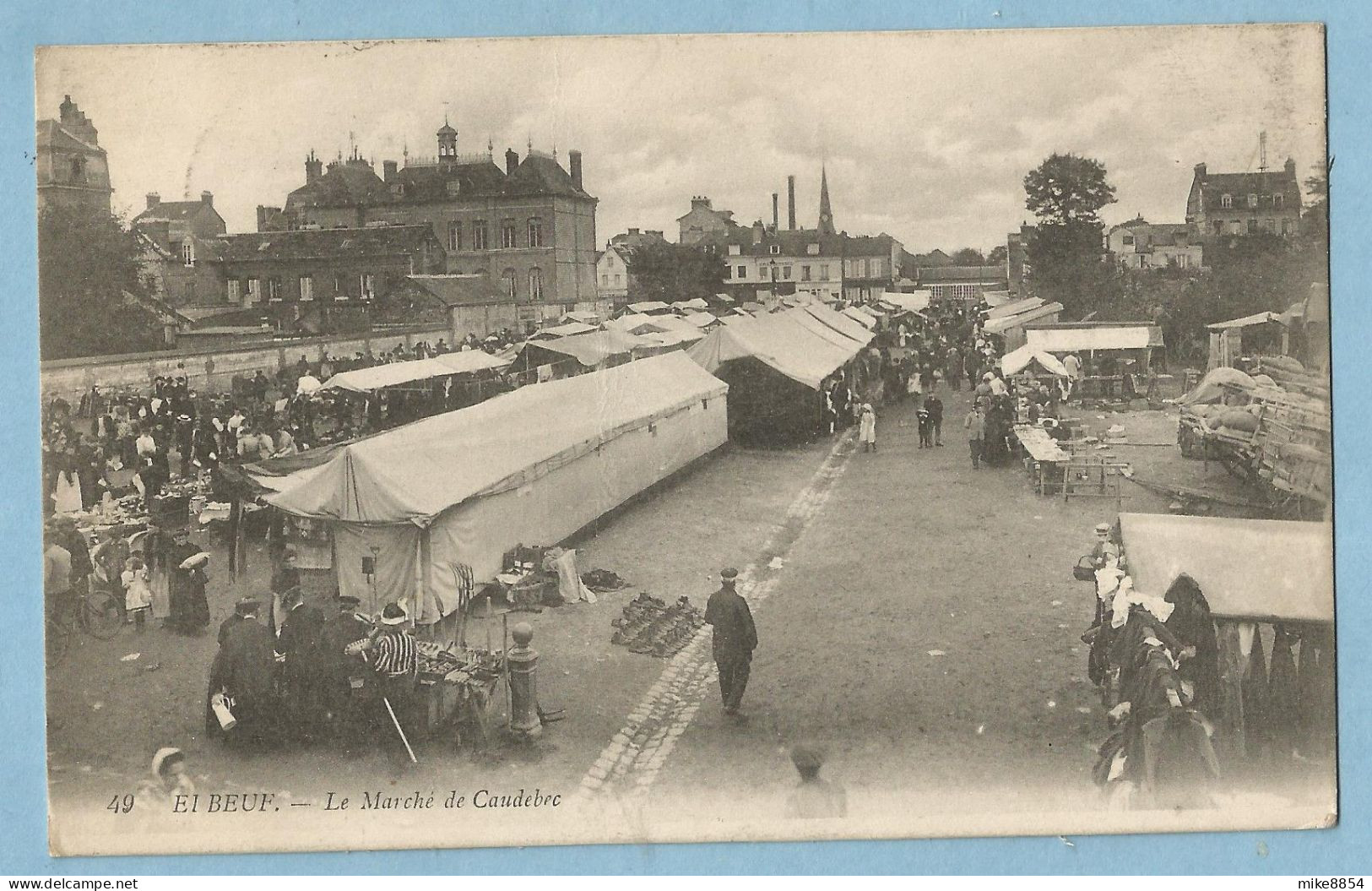 BA0074   CPA   ELBEUF  (Seine-Inférieure)  Le Marché De Caudebec  +++++++++++++++ - Elbeuf