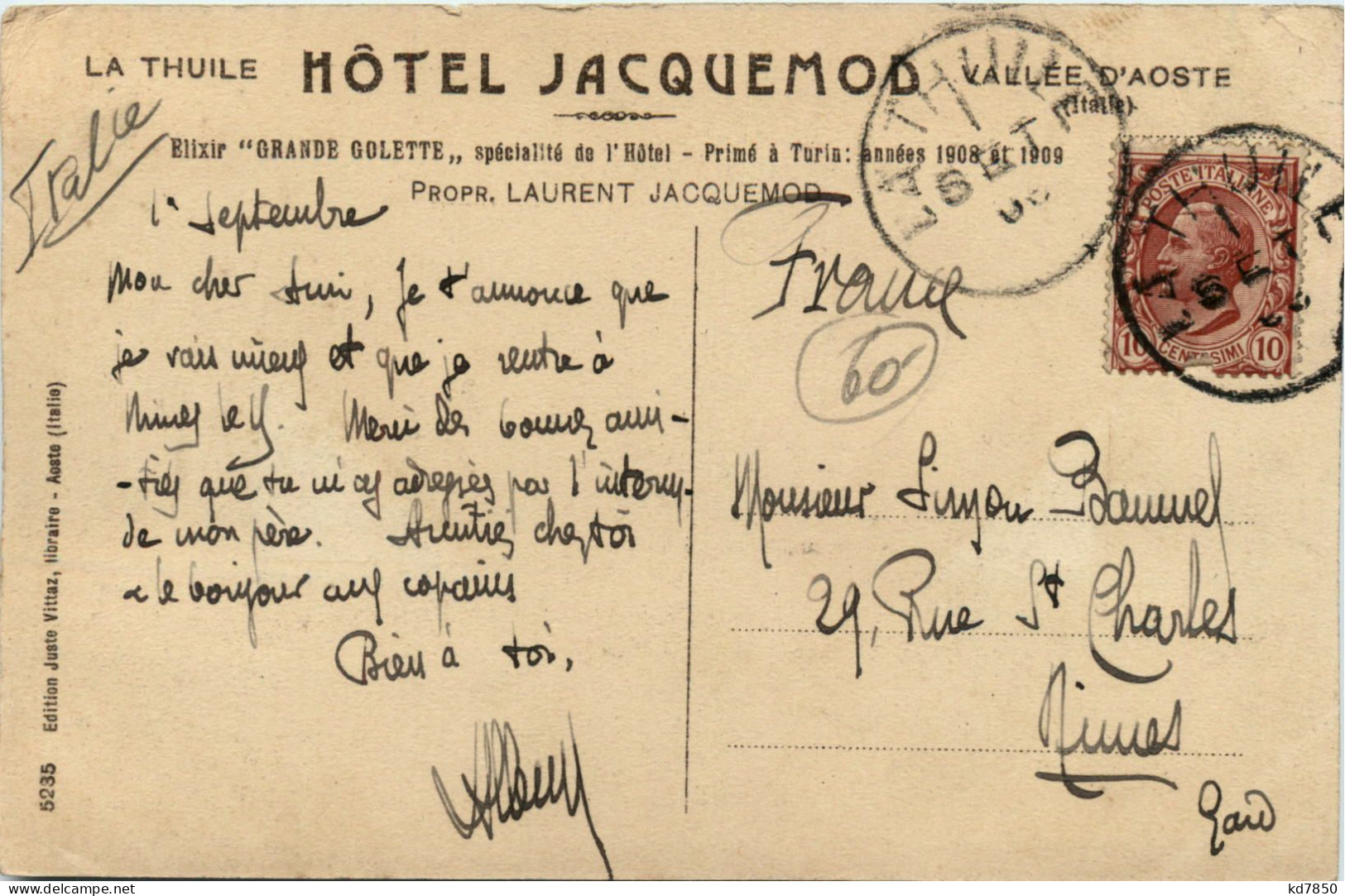 Valle D Aoste - La Thuile - Hotel Jacquemod - Autres & Non Classés