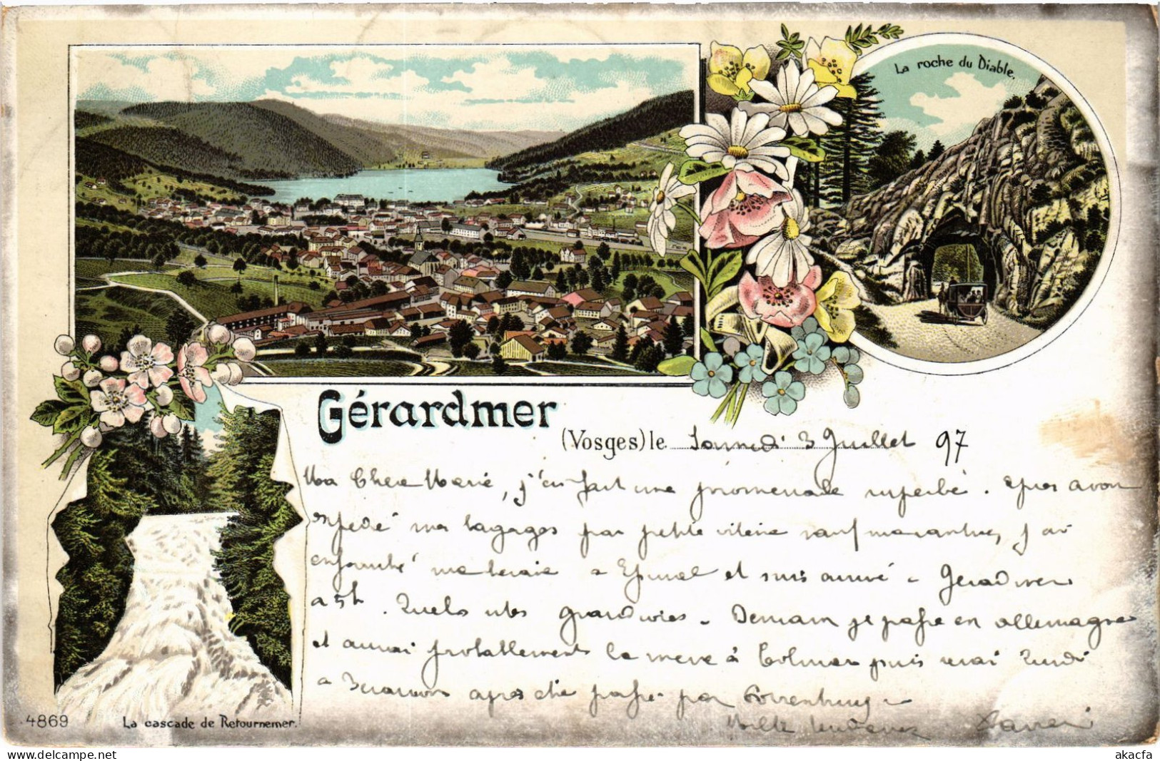 CPA Vosges Gérardmer Vorlaufer LITHO (1391134) - Gerardmer