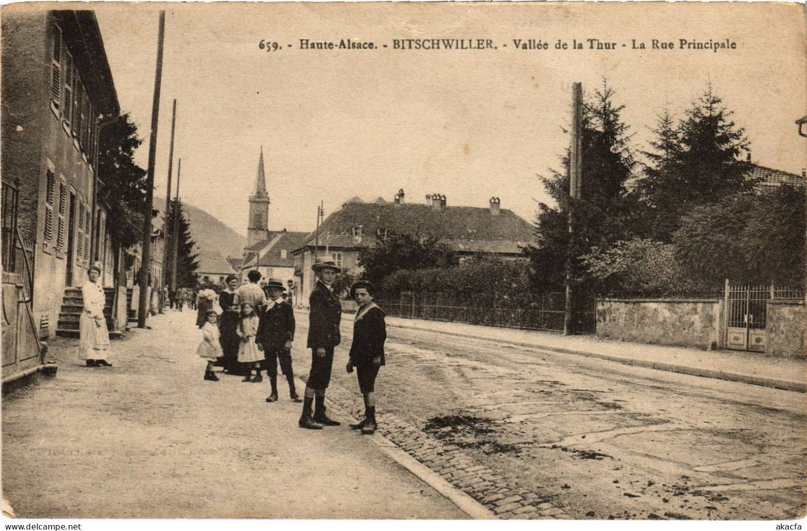 CPA Alsace Bitschwiller Vallée De La Thur Rue Principale (1390448) - Autres & Non Classés