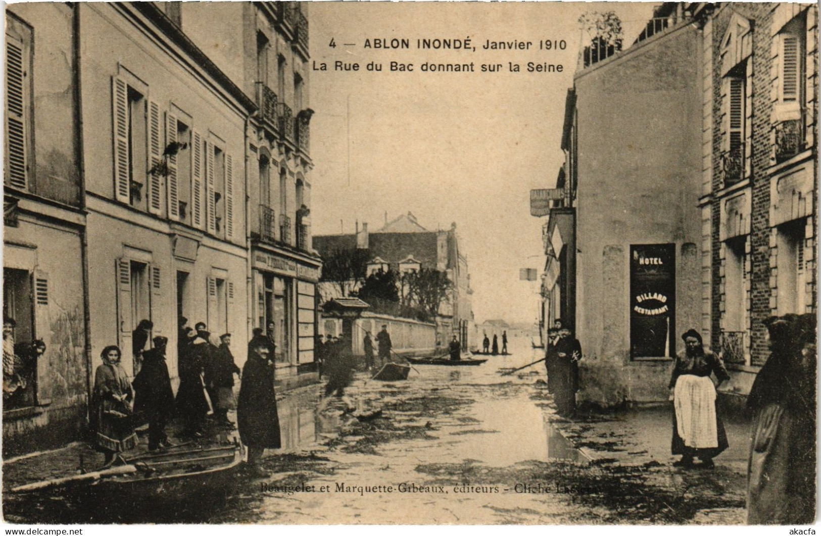 CPA Ablon Rue Du Bac Inondations (1391266) - Ablon Sur Seine
