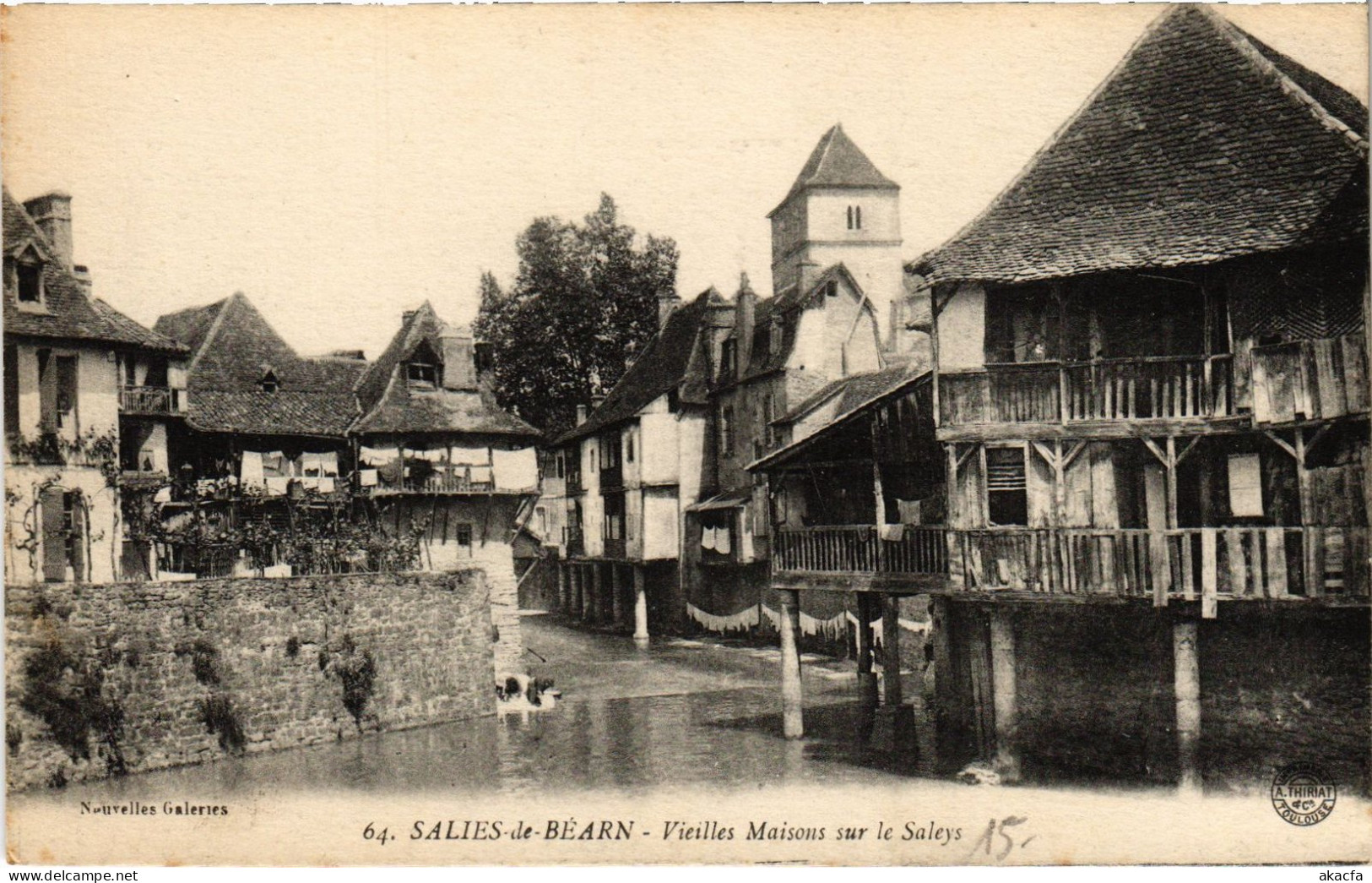 CPA Salies-de-Béarn Vieilles Maisons Sur Le Saleys (1390131) - Salies De Bearn