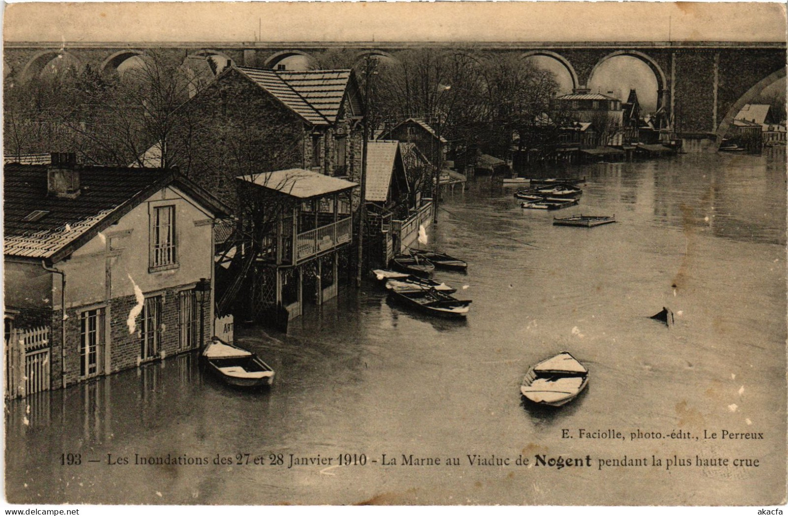 CPA Nogent Le Viaduc Inondations (1391248) - Nogent Sur Marne