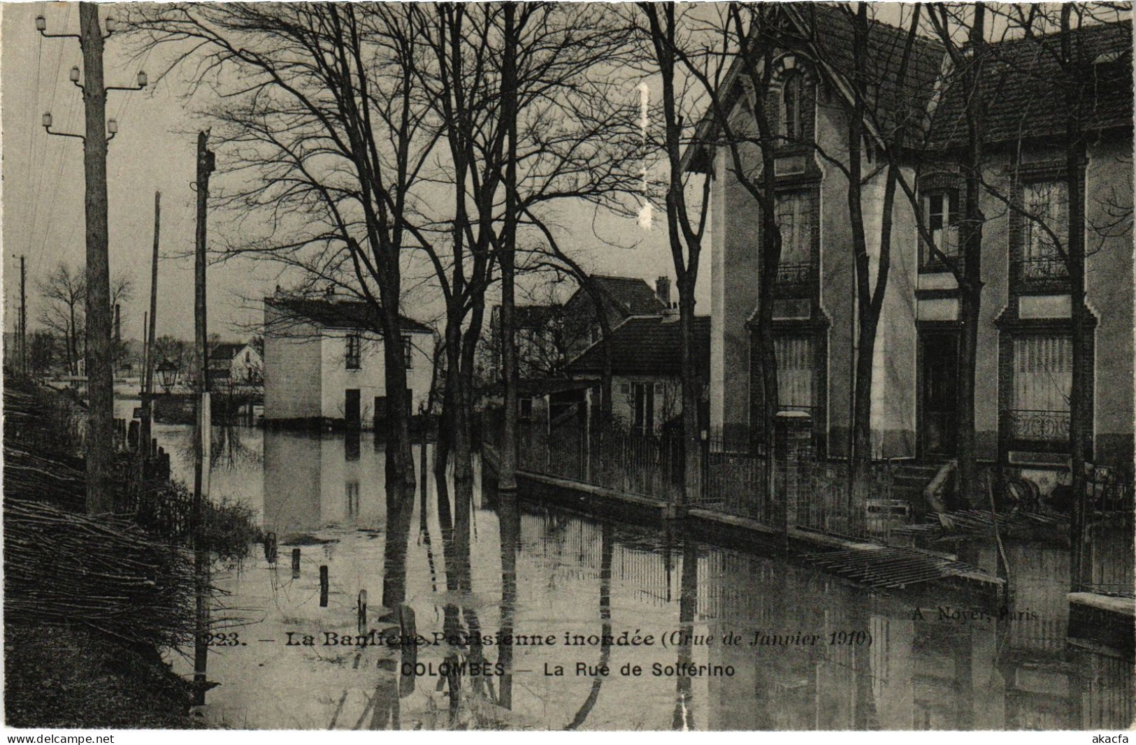 CPA Colombes Rue De Solférino Inondations (1391198) - Colombes