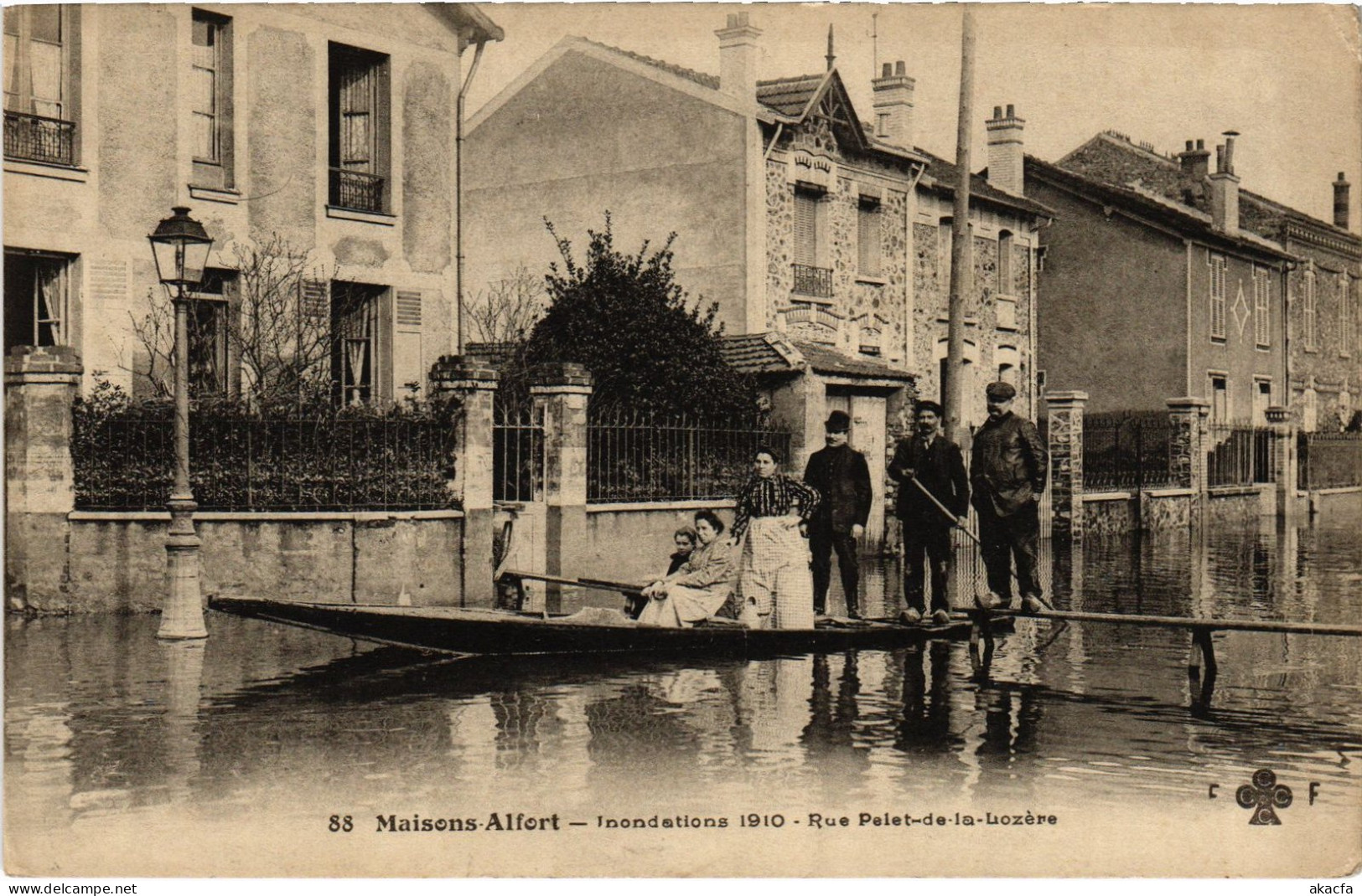 CPA Maisons-Alfort Rue Pelet-de-la-Lozere Inondations (1391276) - Maisons Alfort