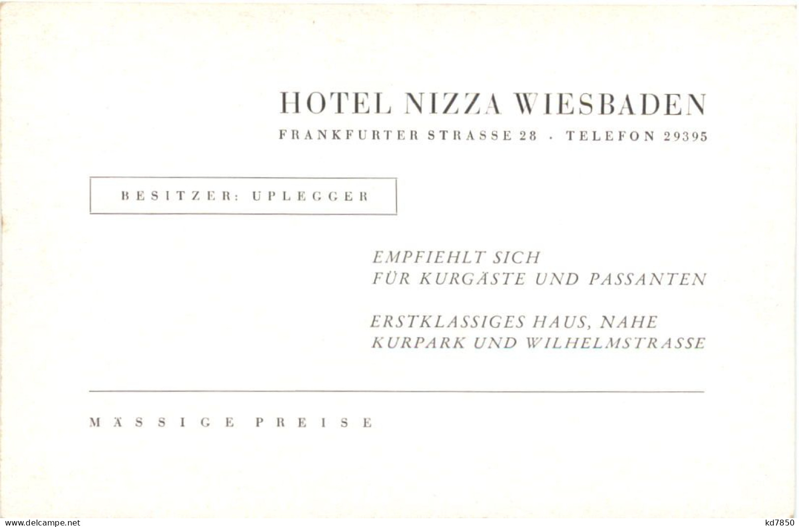 Wiesbaden - Hotel Nizza - Wiesbaden
