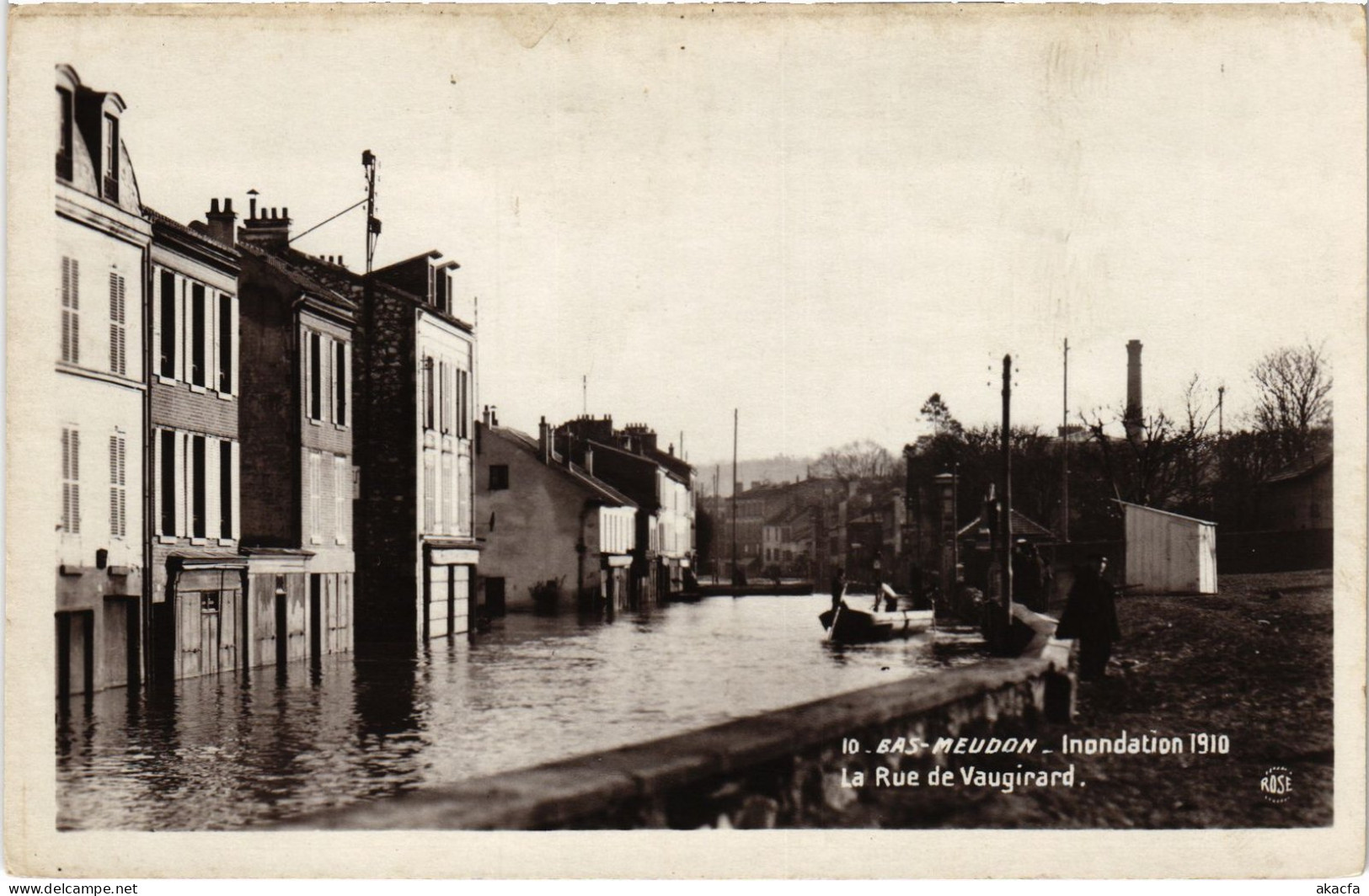 CPA Bas-Meudon Rue De Vaugirard Inondations (1391183) - Meudon