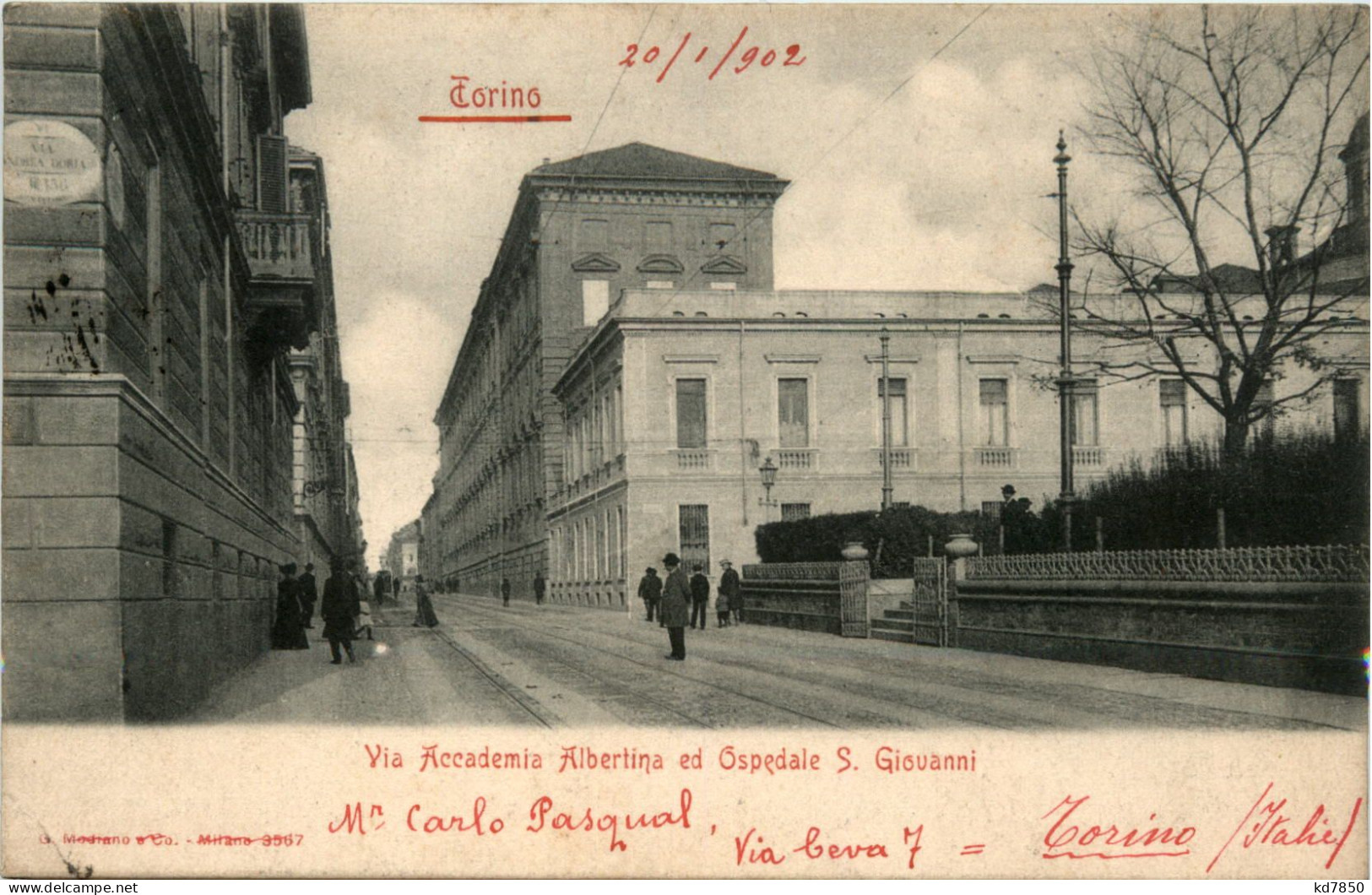 Torino - Via Accademia Albertina - Sonstige & Ohne Zuordnung