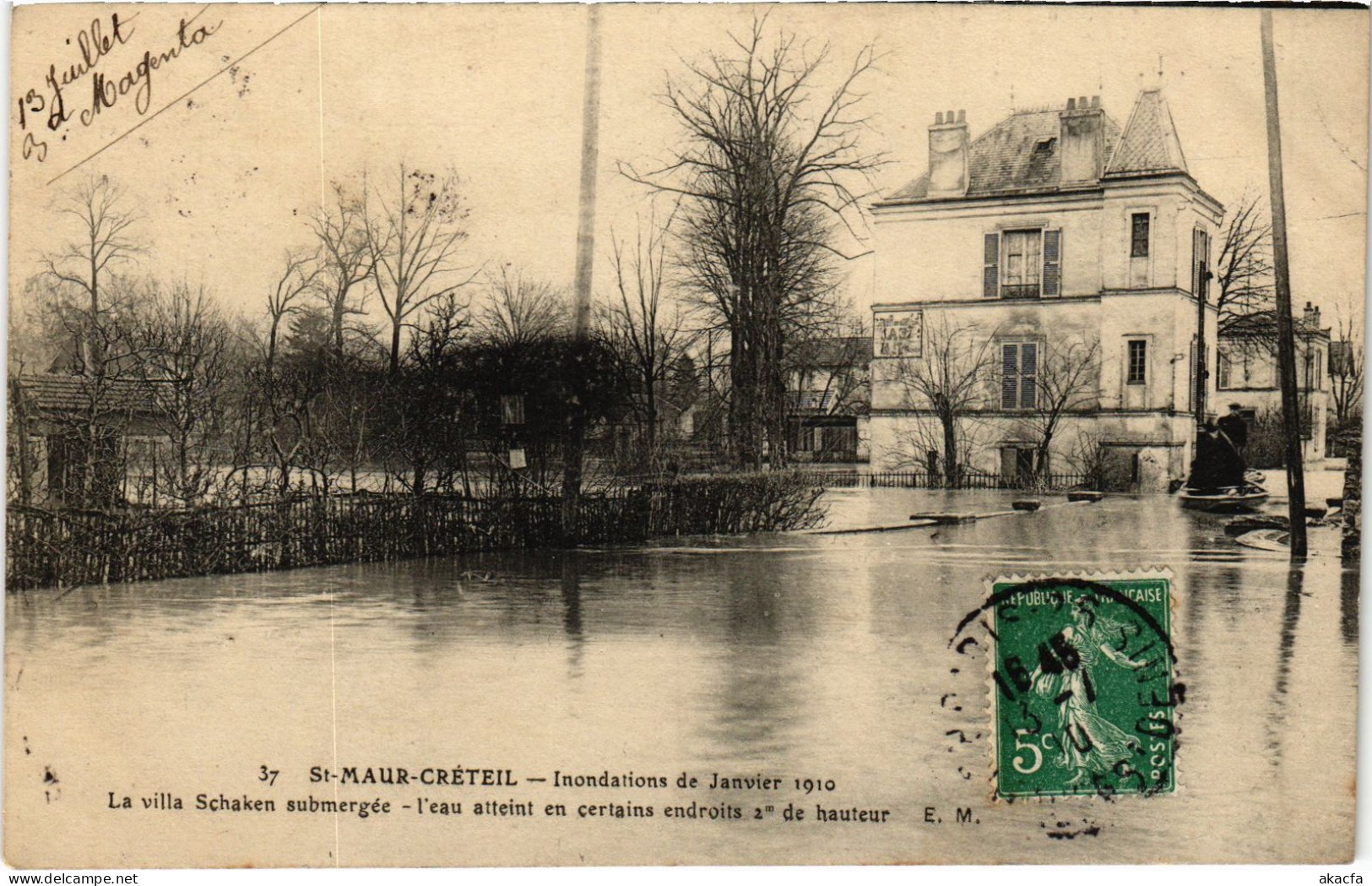 CPA St-Maur-Créteil Villa Schaken Inondations (1391305) - Saint Maur Des Fosses