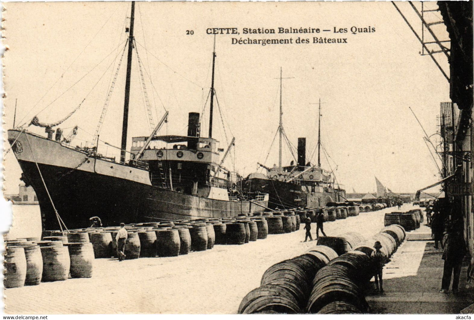 CPA Cette Déchargement Des Bateaux Ships (1390213) - Sete (Cette)