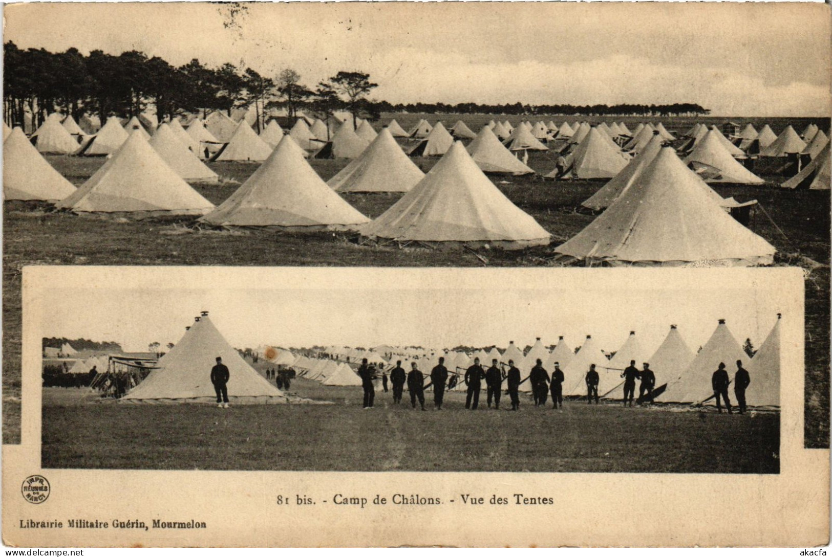 CPA Camp De Chalons Vue Des Tentes Militaire (1279833) - Sonstige & Ohne Zuordnung