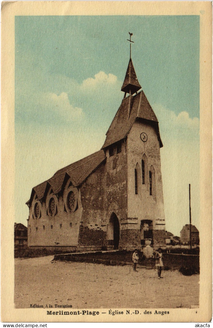 CPA Merlinmont-Plage Eglise Notre-Dame Des Anges (1279971) - Sonstige & Ohne Zuordnung
