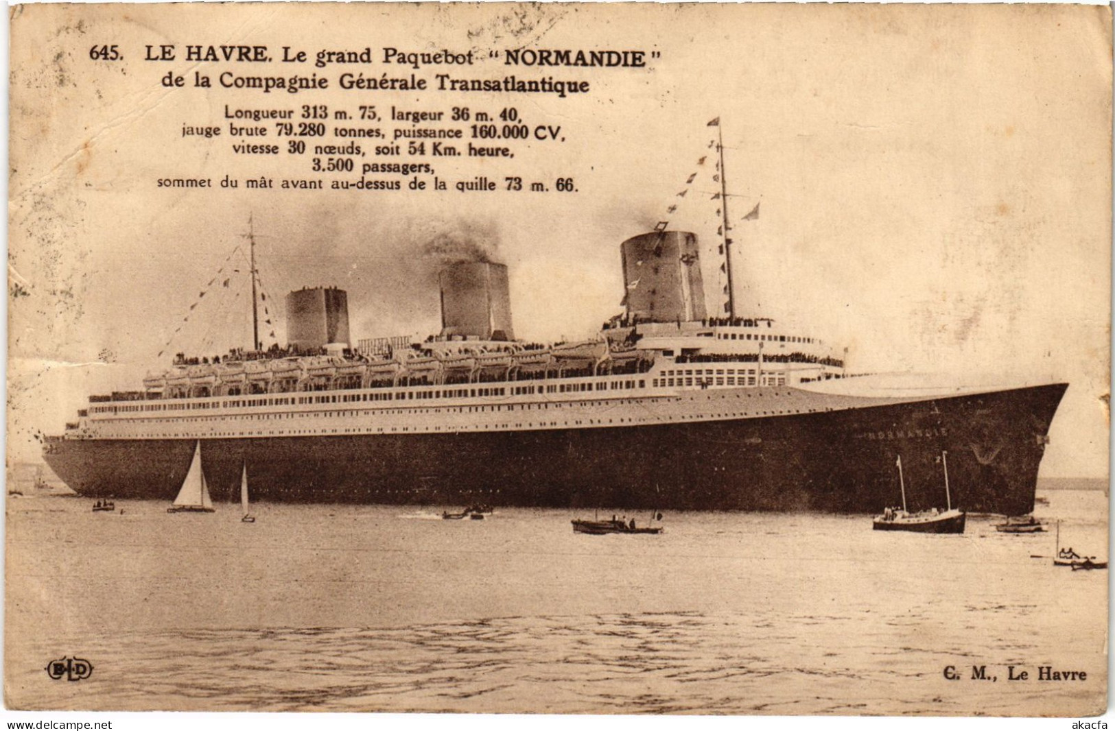 CPA Le Havre Paquebot NORMANDIE Ships (1390835) - Non Classés