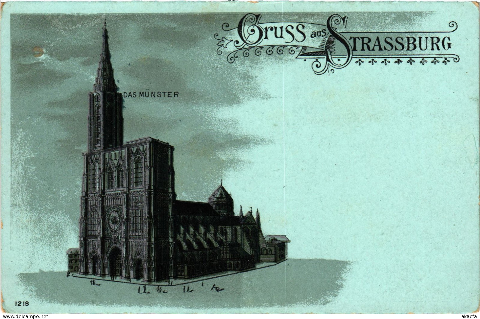 CPA Gruss Aus Strasbourg Cathedral LITHO (1390317) - Strasbourg