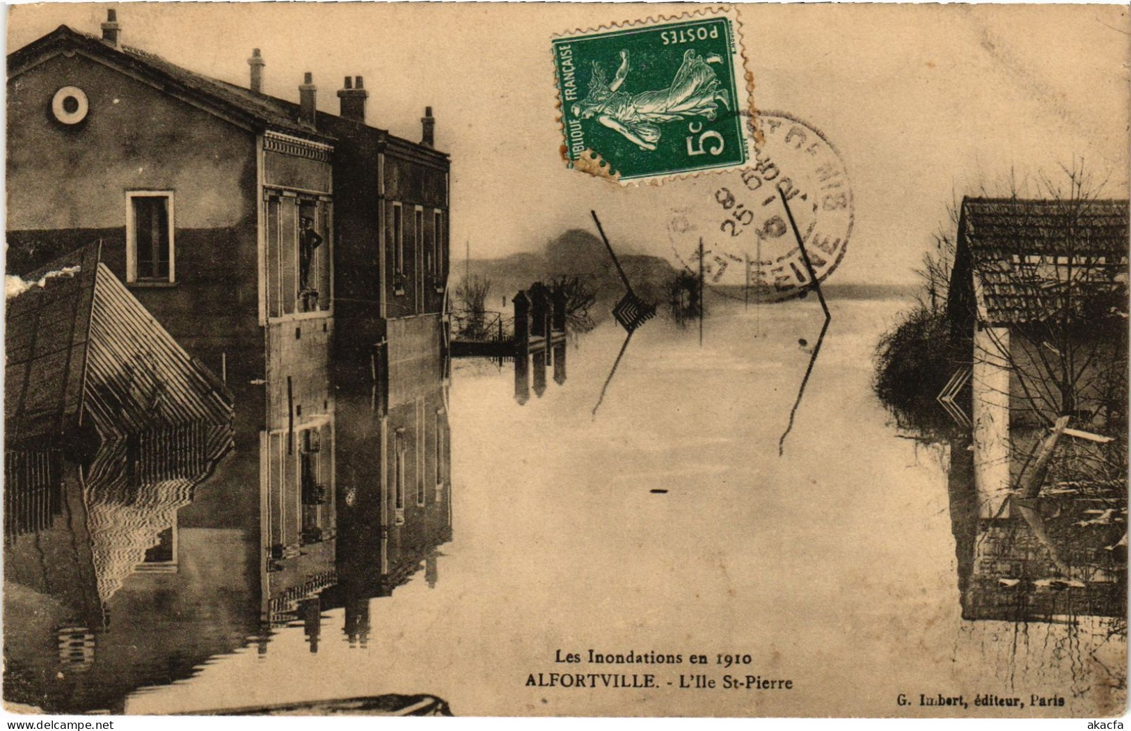 CPA Alfortville Ile St-Pierre Inondations (1391273) - Alfortville