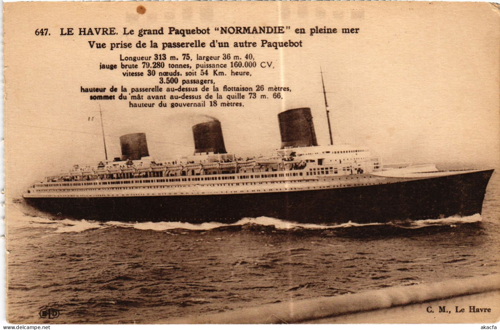 CPA Le Havre Paquebot NORMANDIE Ships (1390865) - Zonder Classificatie