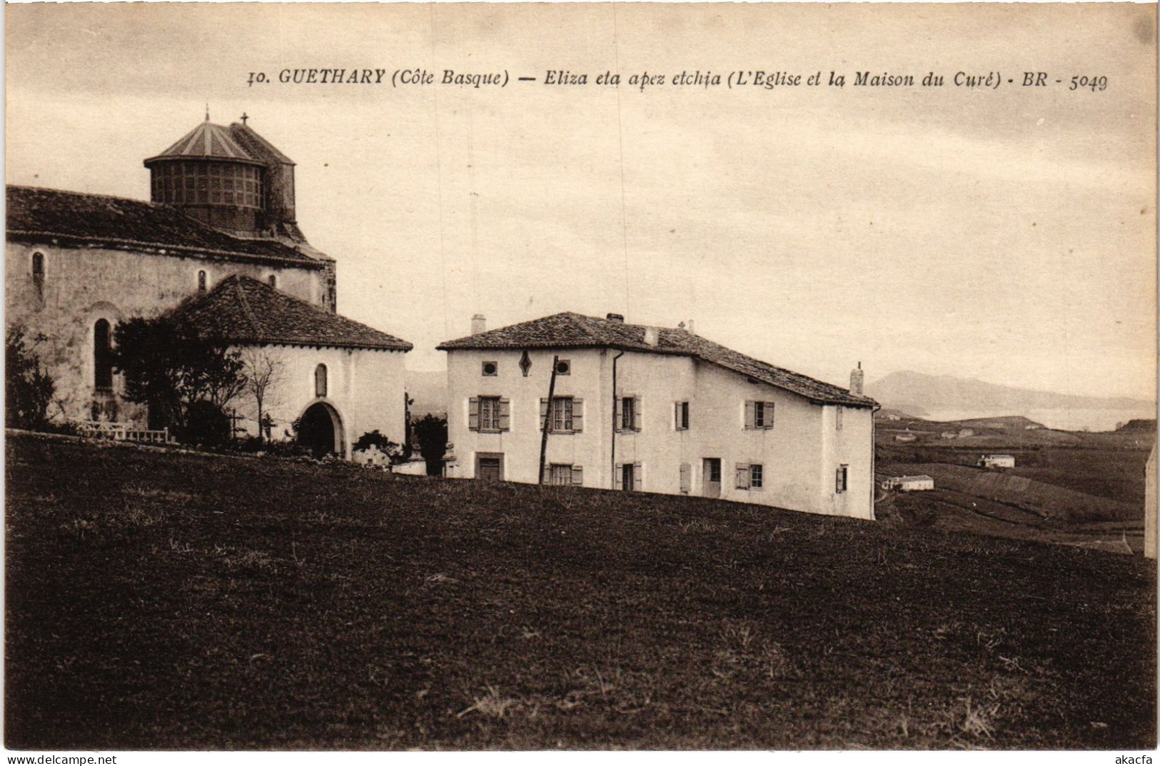 CPA Pays Basque Guéthary Église Et La Maison Du Curé (1390161) - Guethary