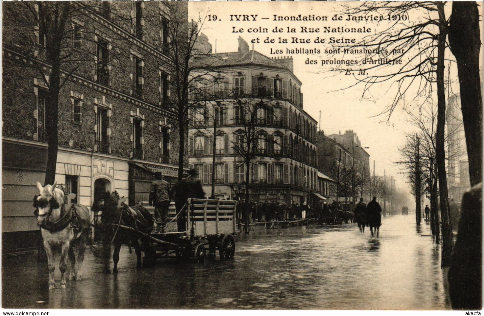 CPA Ivry Rue Nationale Rue De Seine Inondations (1391263) - Ivry Sur Seine