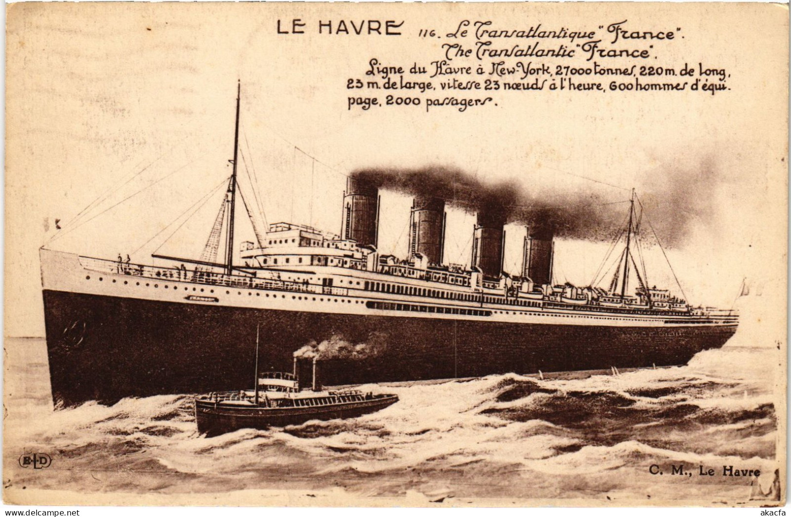 CPA Le Havre Transatlantique FRANCE Ships (1390851) - Sin Clasificación