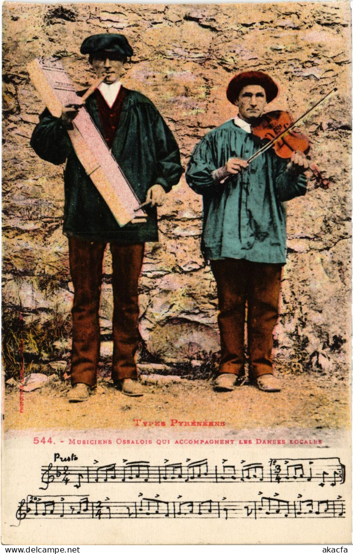 CPA Pyrénées Musiciens Ossalois Folklore (1390224) - Bearn