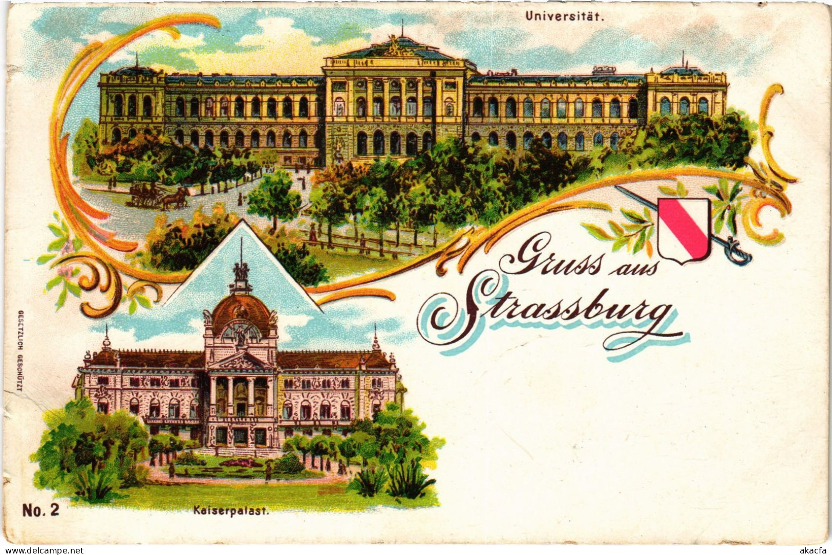 CPA Gruss Aus Strasbourg LITHO (1390319) - Straatsburg