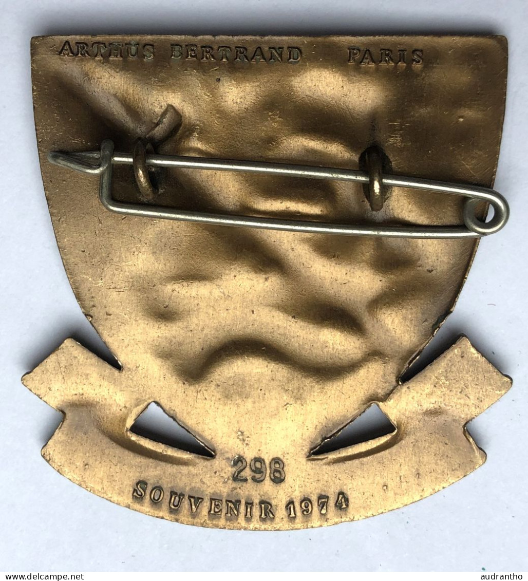 Insigne Militaire Marine - 1er Bataillon FM Fusiliers Marins Commando - Arthus Bertrand - Souvenir 1974 - Numéro 298 - Navy