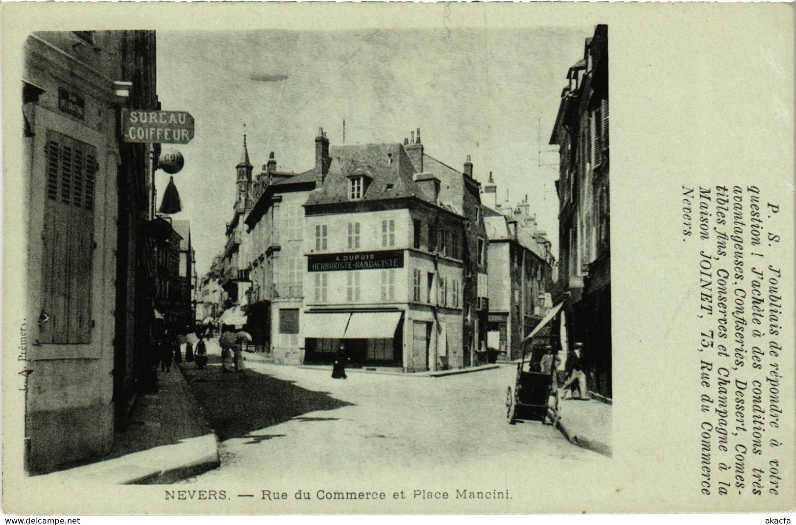 CPA Nevers Rue Du Commerce Place Mancini (1279895) - Nevers